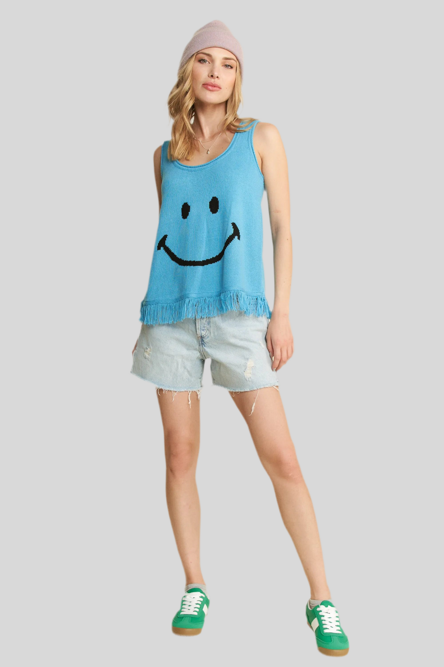Smiley Fringe Tank Top