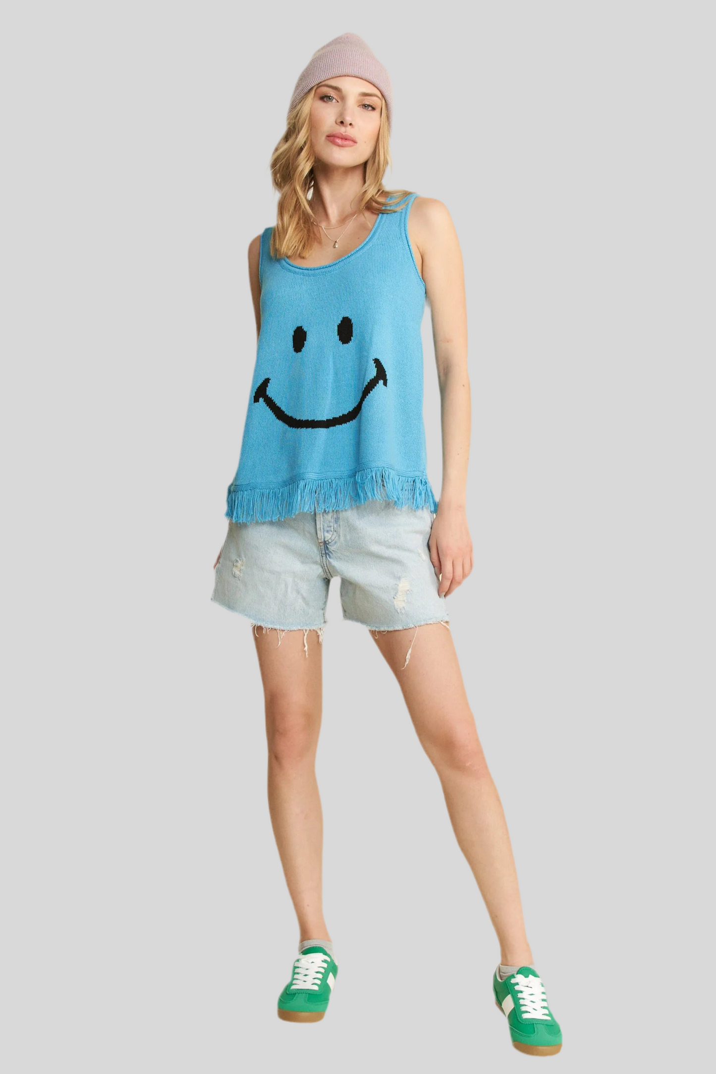 Smiley Fringe Tank Top